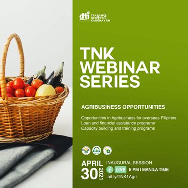Trabaho, Negosyo, Kabuhayan (TNK) series rolls out to help .